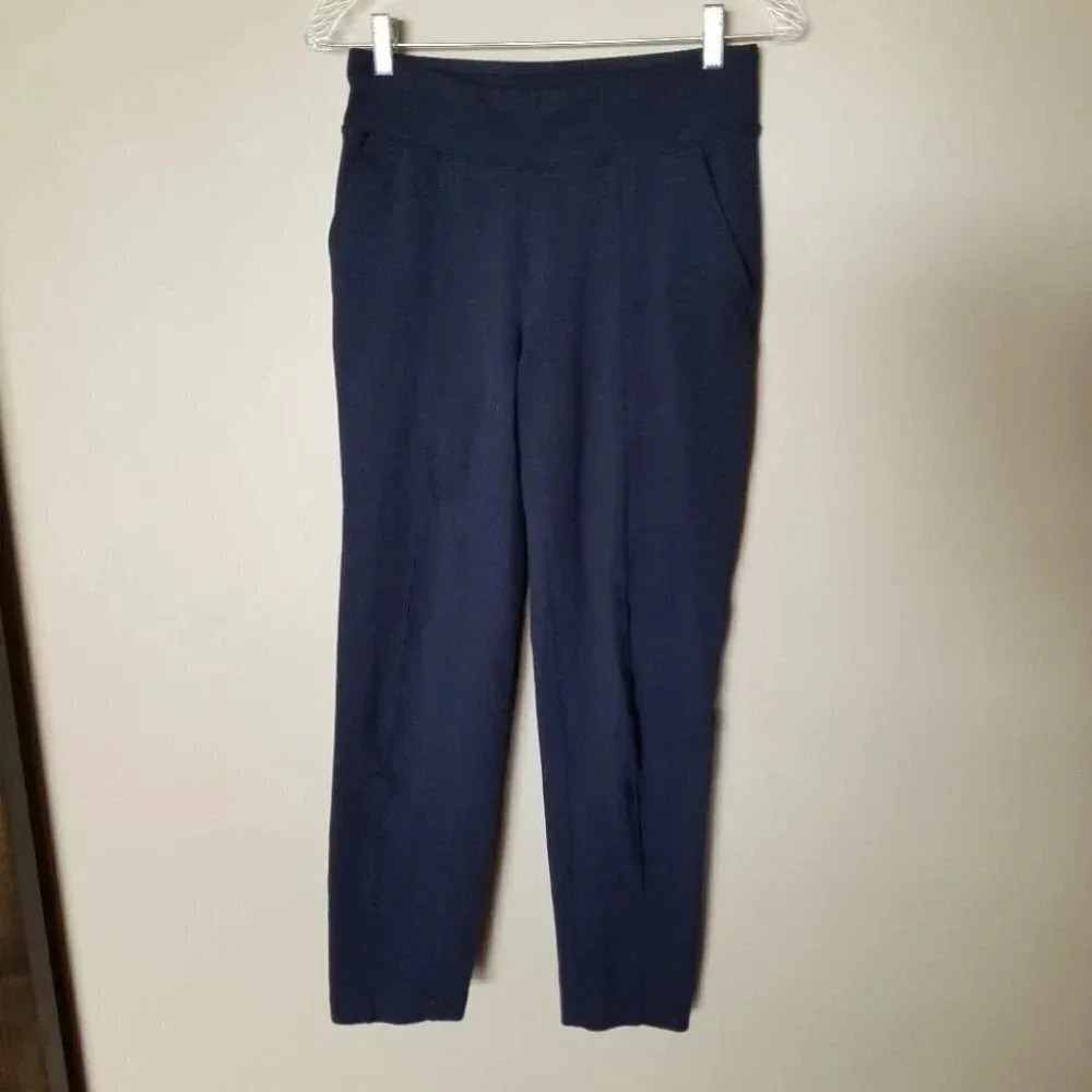 Kit and Ace Navy Blue On Repeat Pleated Trousers 2